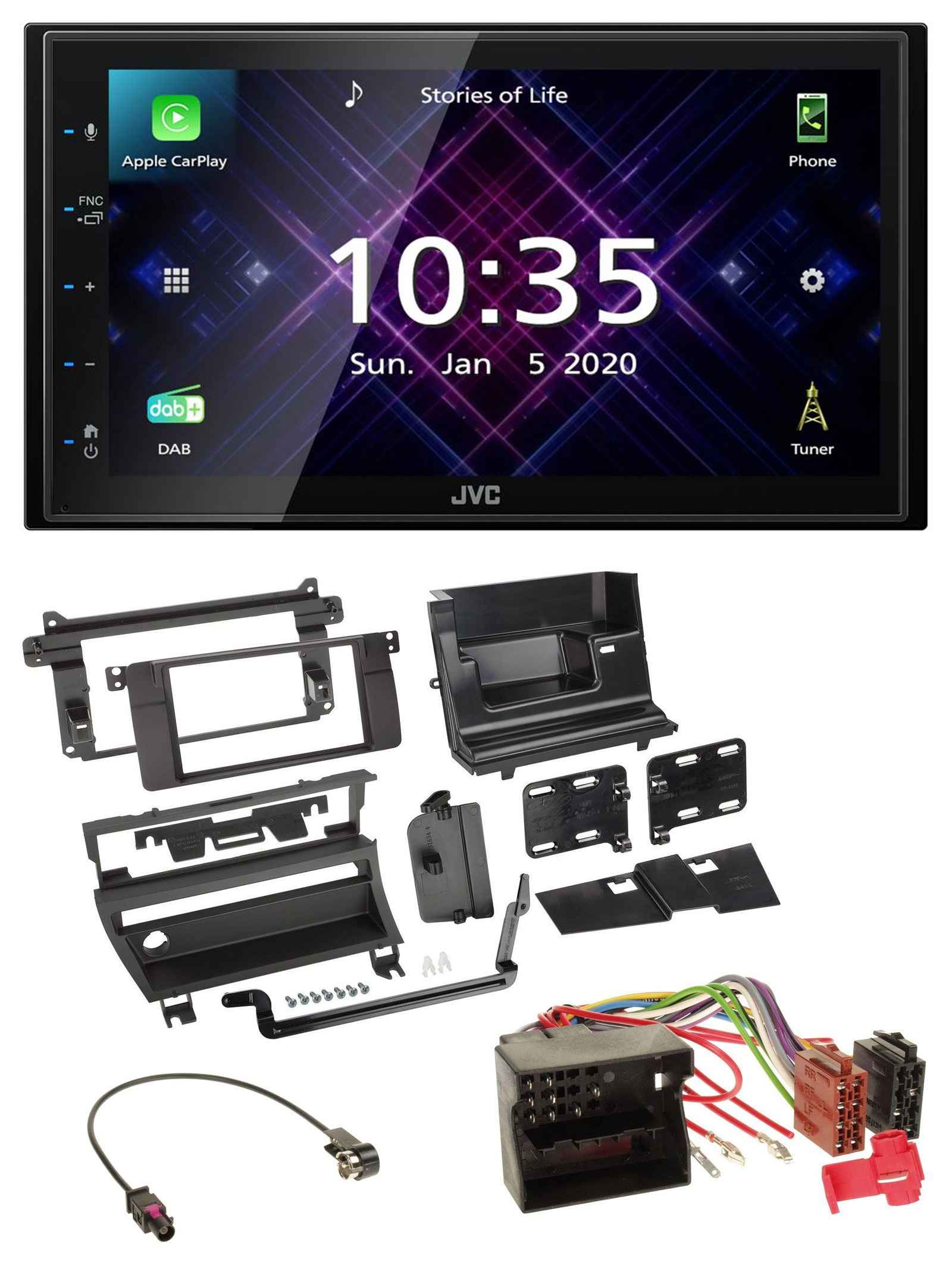JVC DAB 2DIN MP3 Bluetooth USB Autoradio für BMW 3er E46