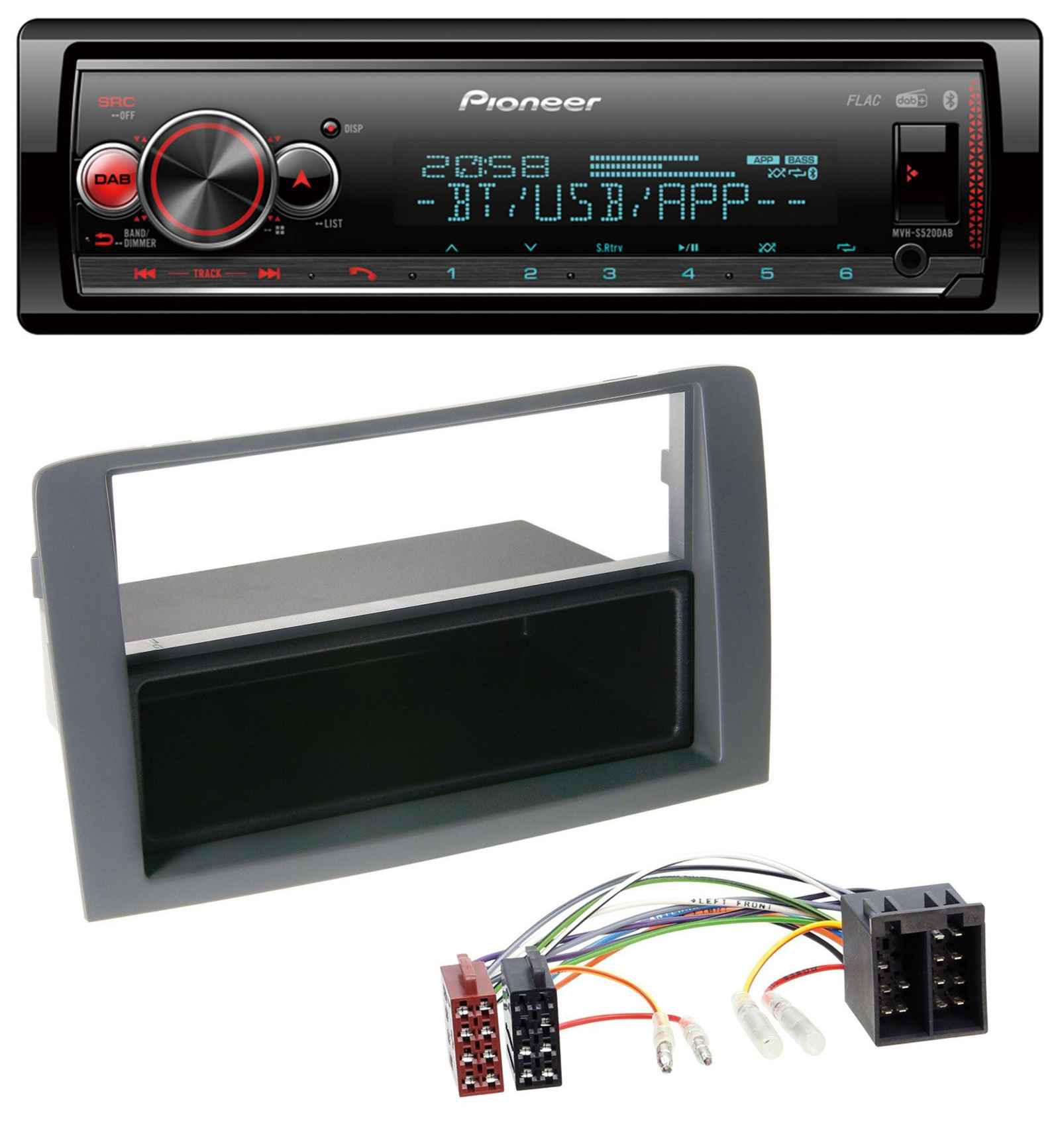 PIONEER USB AUX mp3 Autoradio Bluetooth per FIAT IDEA (350