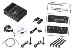Teltonika 5G / LTE / WLAN Router RUTX50 black, mit 12V Kabel, Halterung, Anleitung - TEL-RUTX50B-12V