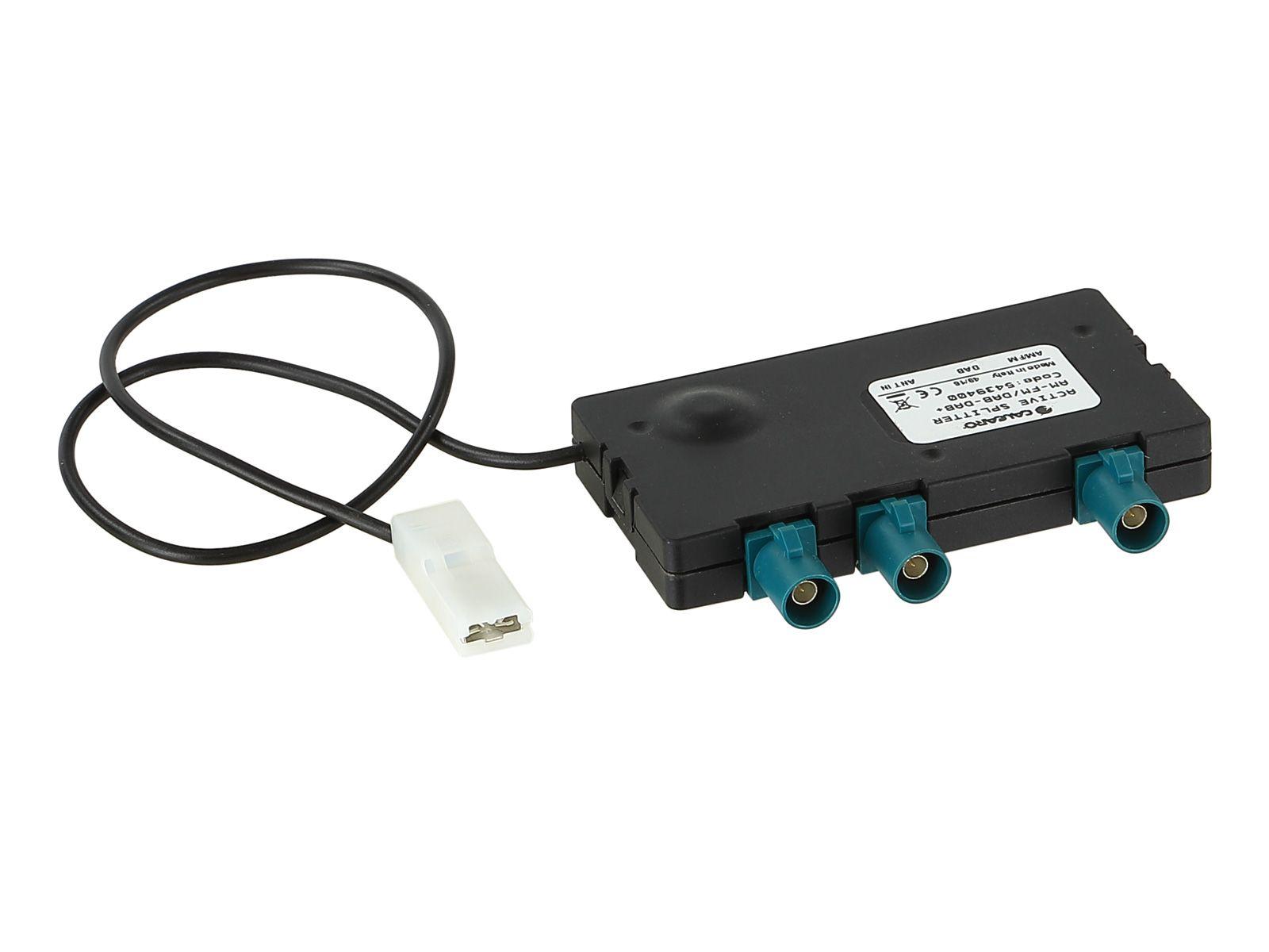 Autoantenne Signalverstärker DIN Buchse auf DIN-Stecker SMB Winkelverbinder  Aktiv & Erdungsdraht AM/FM DAB Antenne Splitter Kabel