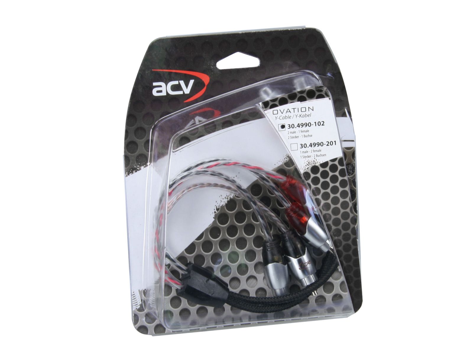 ACV Cinch-Y-Adapter - 2 Stecker auf 1 Buchsen - 